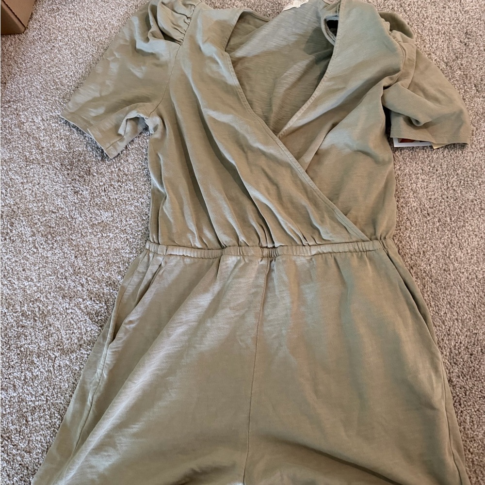Nation LTD Olive Wrap-Front Midi Dress